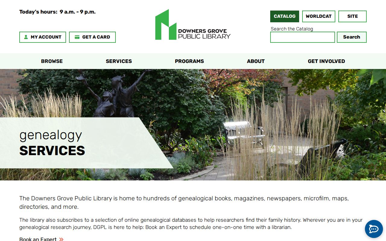 Darien neighbors Downers Grove genealogy block research