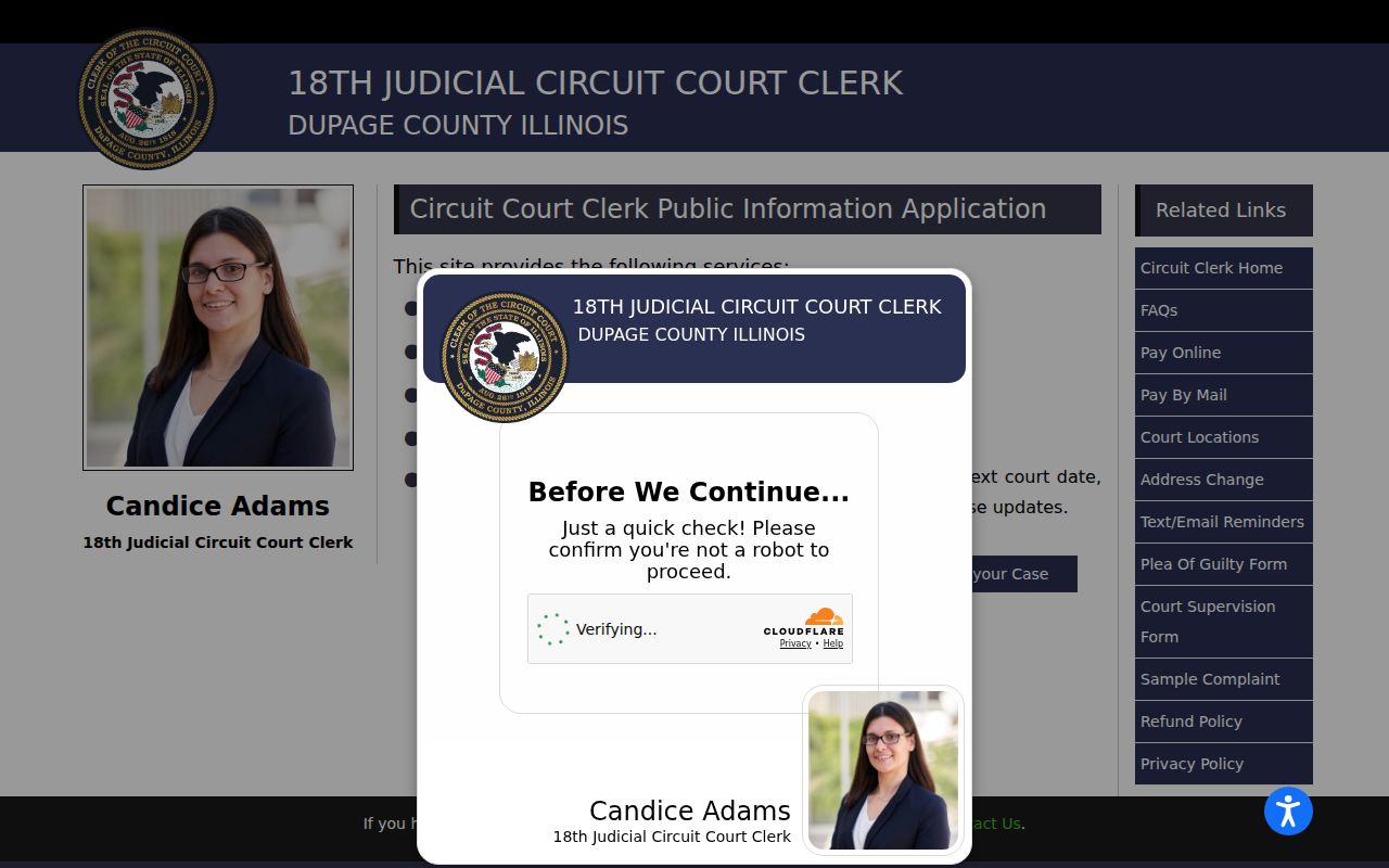 Darien resident lookup DuPage court name search