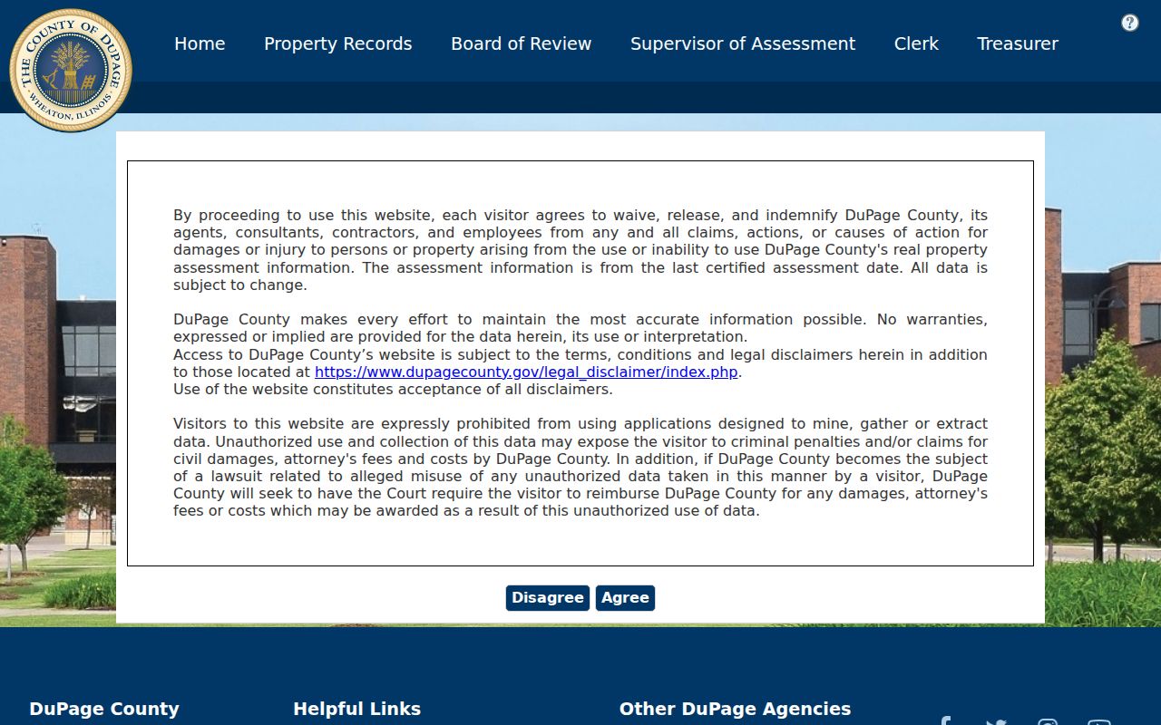 DuPage property address search used for the Darien street directory